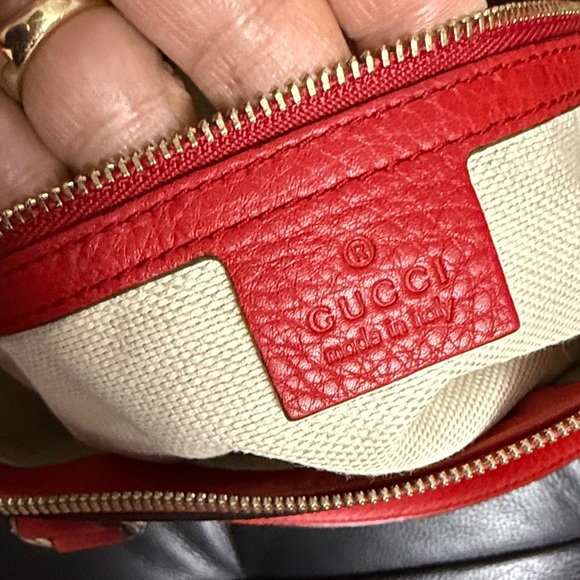 Gucci Soho Red Leather Shoulder Bag with Gold Chain and Leather Tassel - Picture 12 of 15